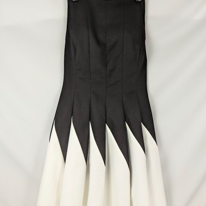 莉亞精品♡LV 黑白拼接魚尾裙 尺碼36 近新美衣-7