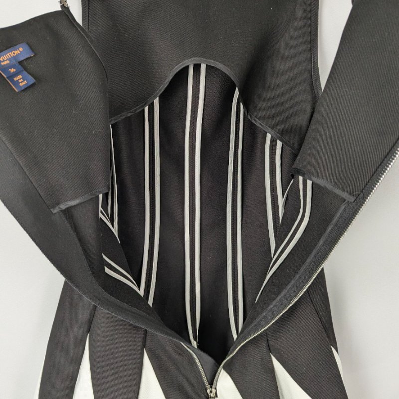 莉亞精品♡LV 黑白拼接魚尾裙 尺碼36 近新美衣-10