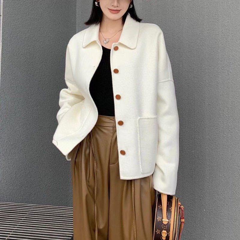 莉亞精品♡Hermes 喀什米爾落肩羊絨外套 尺碼36 近新美衣-1