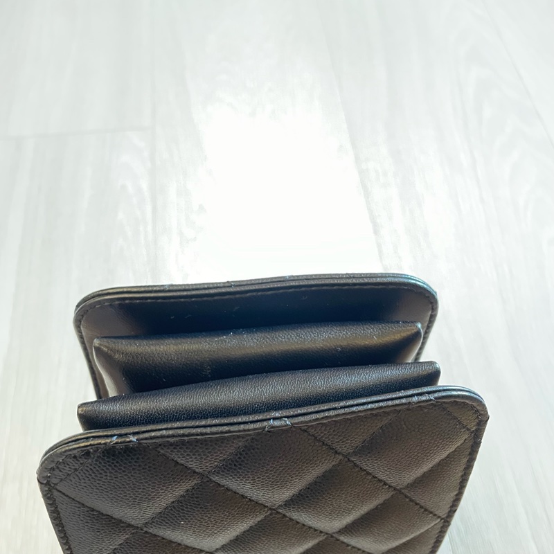 （年末降價衝評價檔期後回調168000） CHANEL Caviar Leather 荔枝皮 黑金小包/手機包-8