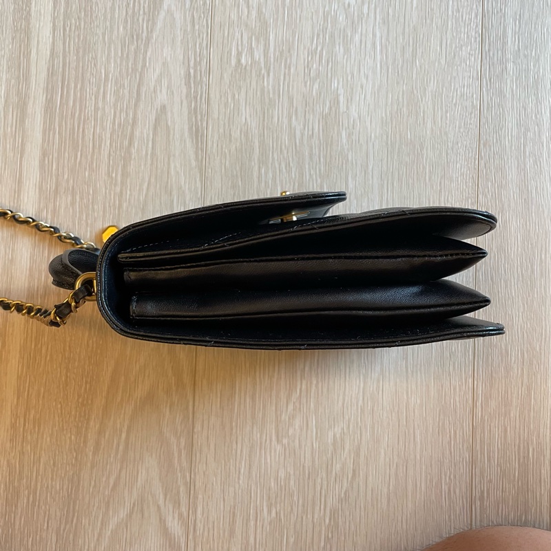 （年末降價衝評價檔期後回調168000） CHANEL Caviar Leather 荔枝皮 黑金小包/手機包-9