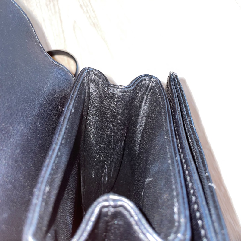 （年末降價衝評價檔期後回調168000） CHANEL Caviar Leather 荔枝皮 黑金小包/手機包-11