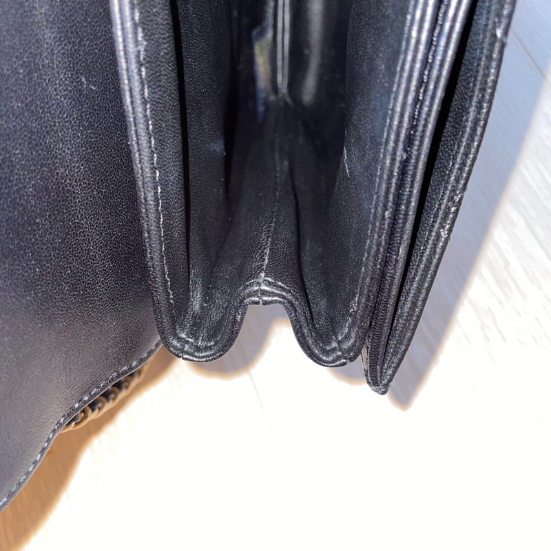 （年末降價衝評價檔期後回調168000） CHANEL Caviar Leather 荔枝皮 黑金小包/手機包-12