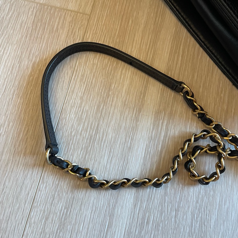 （年末降價衝評價檔期後回調168000） CHANEL Caviar Leather 荔枝皮 黑金小包/手機包-25