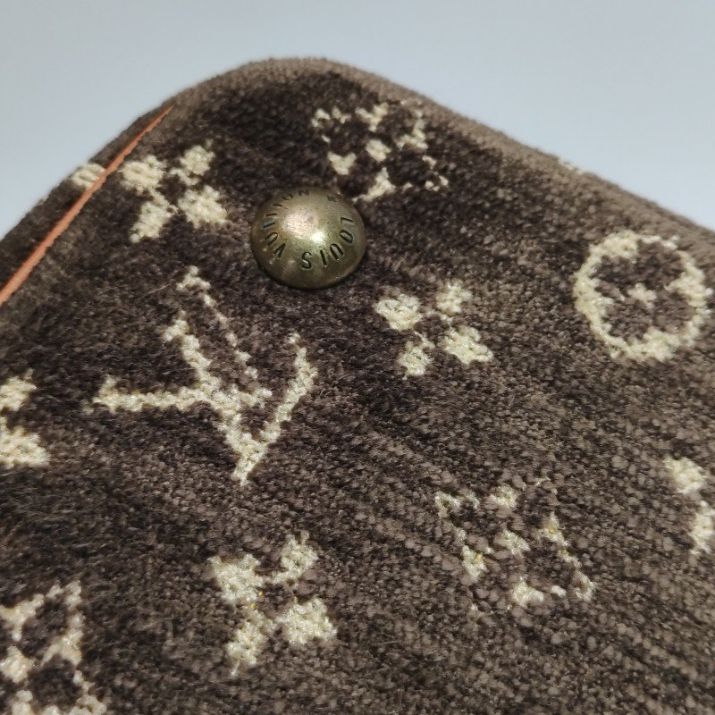 Louis Vuitton (LV) Trompe L'Oeil L'ngenieux 鱷魚皮絨布植鞣革拼色老花中古手提包-11