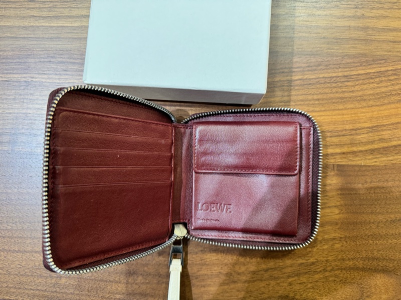 【LOEWE 羅威】Puzzle Compact Zip 拉鍊短夾 紅色-7