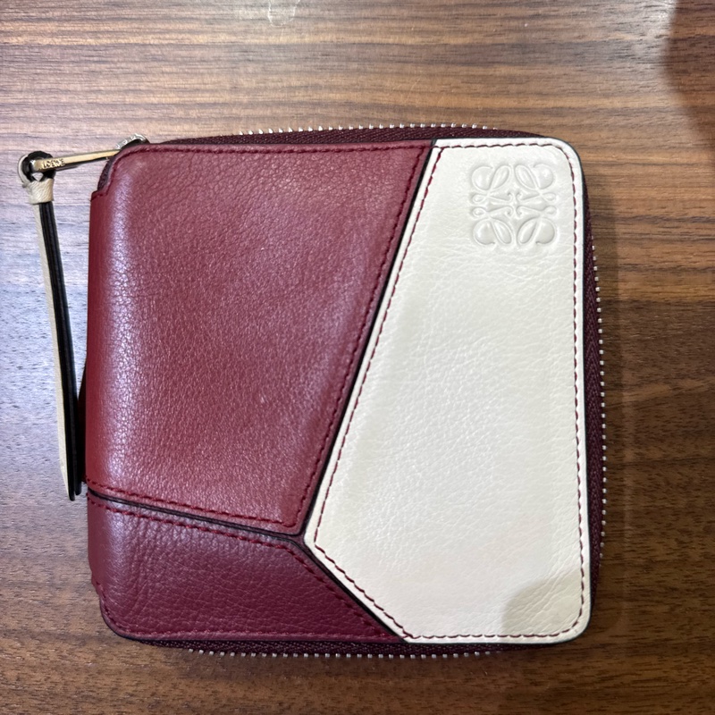 【LOEWE 羅威】Puzzle Compact Zip 拉鍊短夾 紅色-11