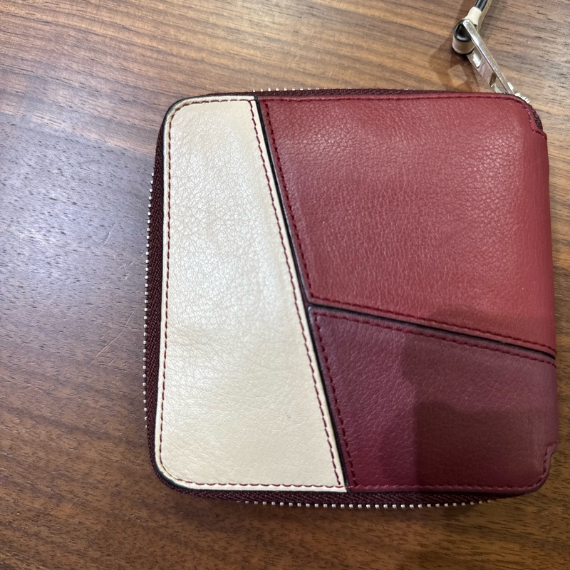 【LOEWE 羅威】Puzzle Compact Zip 拉鍊短夾 紅色-13