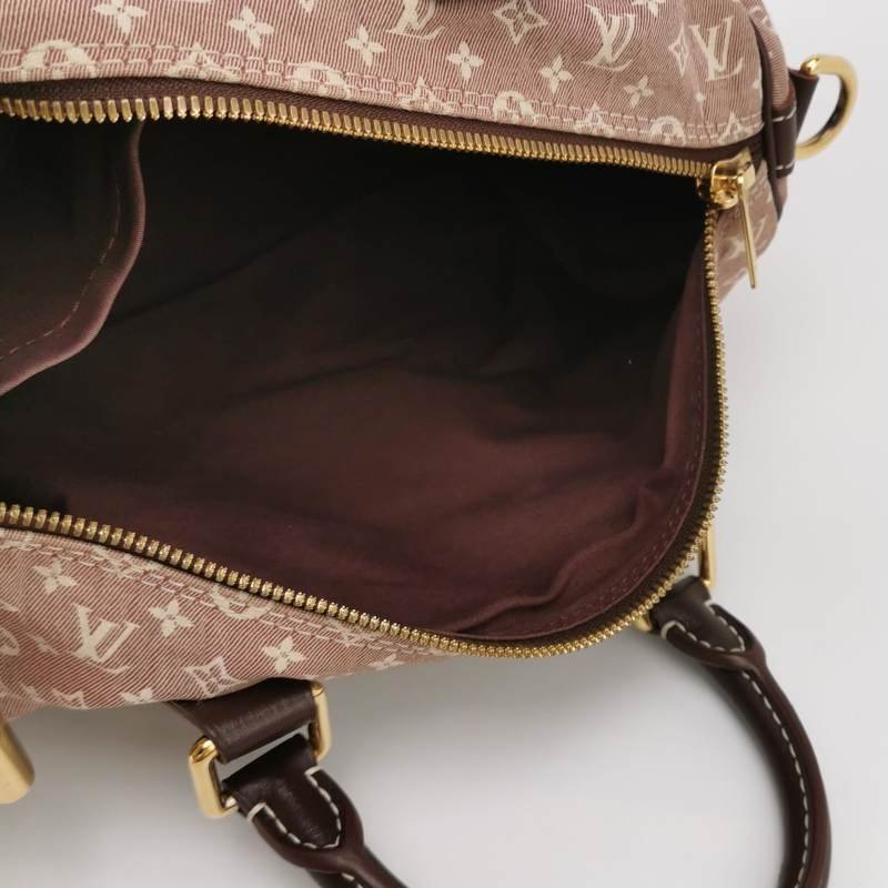 Louis Vuitton (LV) Speedy 30 牛皮帆布丹宁老花波士顿包斜挎包单肩包-6