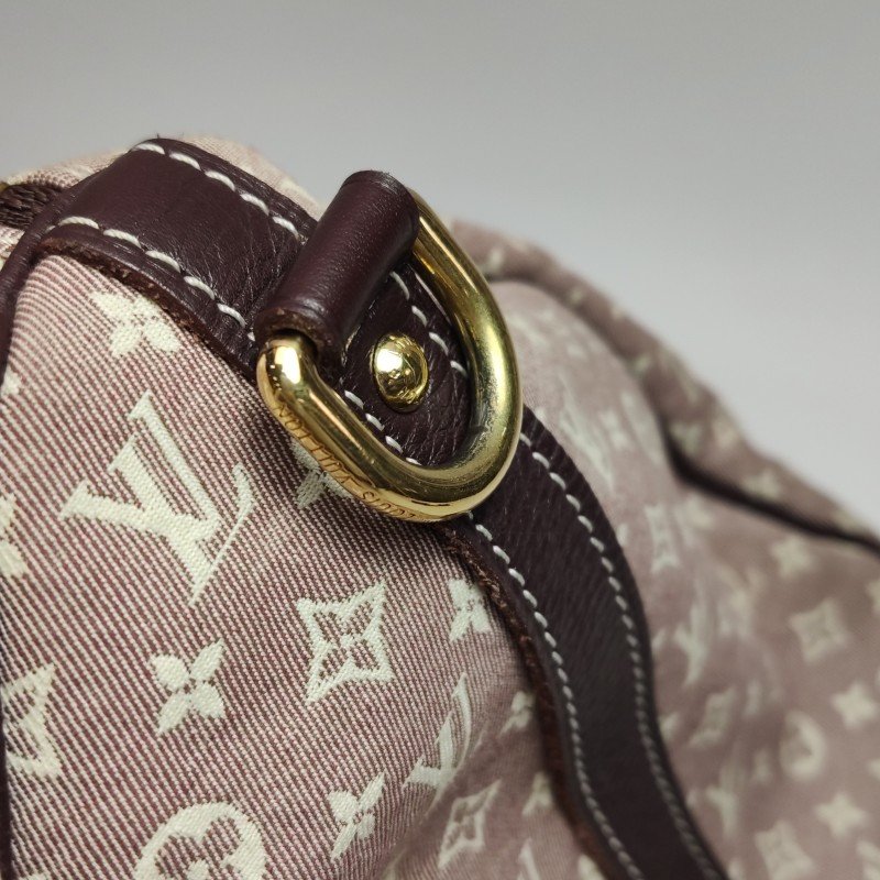 Louis Vuitton (LV) Speedy 30 牛皮帆布丹宁老花波士顿包斜挎包单肩包-10