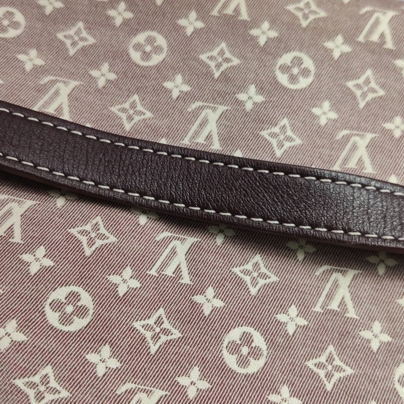 Louis Vuitton (LV) Speedy 30 牛皮帆布丹宁老花波士顿包斜挎包单肩包-17