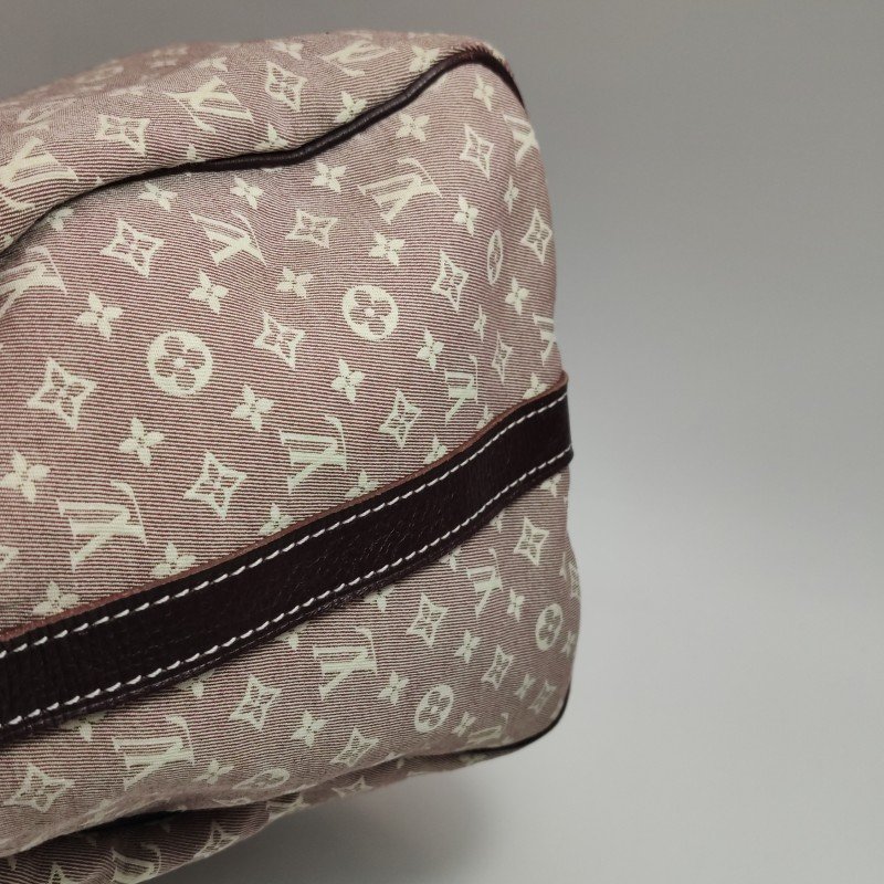 Louis Vuitton (LV) Speedy 30 牛皮帆布丹宁老花波士顿包斜挎包单肩包-19