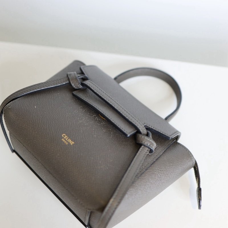 二手Celine Belt Pico 質感灰-14