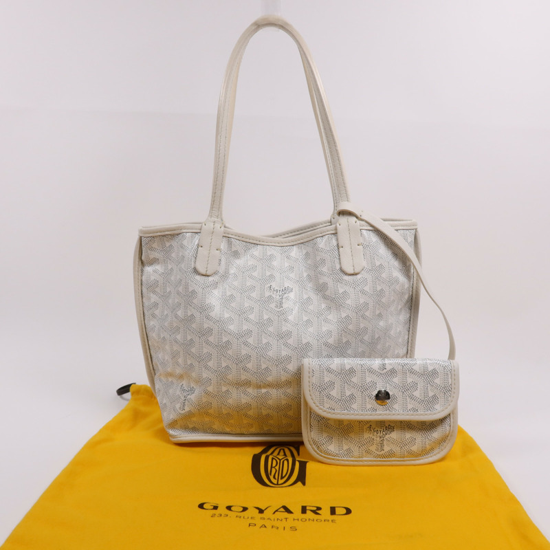 GOYARD 塗層帆布Anjou Mini Bag銀扣肩背袋-5
