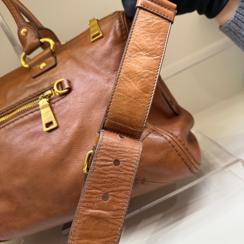 Prada 棕色公事包💼帶你賺大錢！💰💰來運轉-21