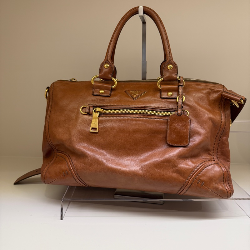 Prada 棕色公事包💼帶你賺大錢！💰💰來運轉-31