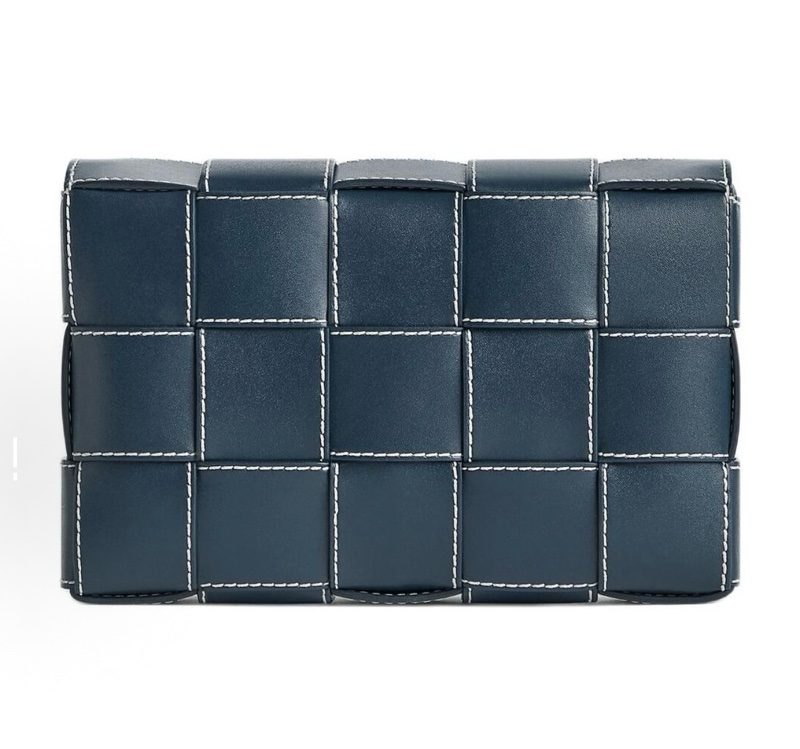 Bottega Veneta 牛皮革 單肩斜挎包 中號 男款 深藍色-3