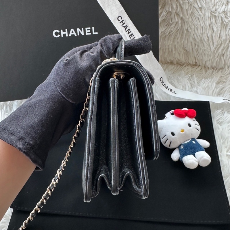 【配件：帶票大全套 💕】Chanel 25S trendy cc 風琴 黑金 黑色 金扣 小羊皮 手提 單肩 斜挎-3