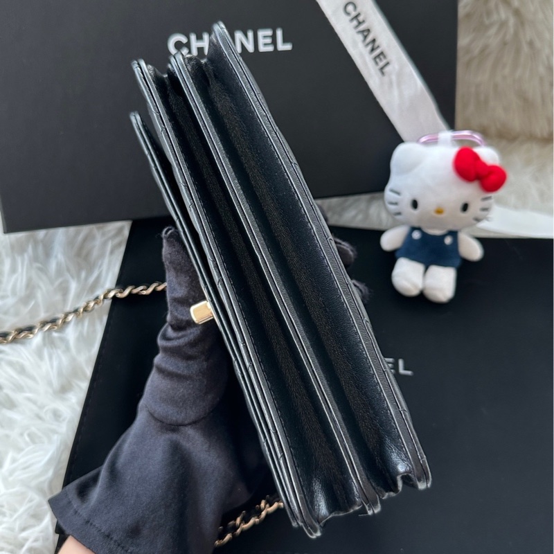 【配件：帶票大全套 💕】Chanel 25S trendy cc 風琴 黑金 黑色 金扣 小羊皮 手提 單肩 斜挎-5