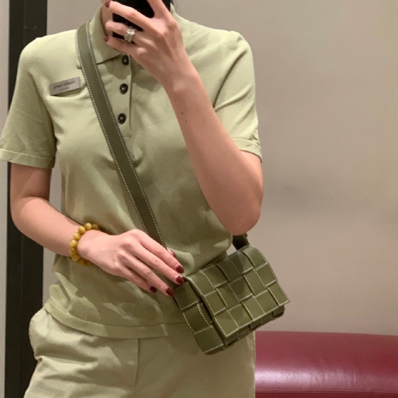 Bottega Veneta葆蝶家 牛皮革 單肩斜挎包 小號-0