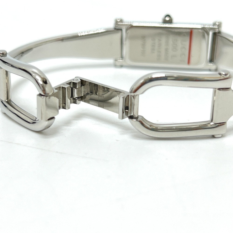 GUCCI 1500L 方形手鐲腕錶,石英機芯,不鏽鋼錶殼,女士款,銀色-6