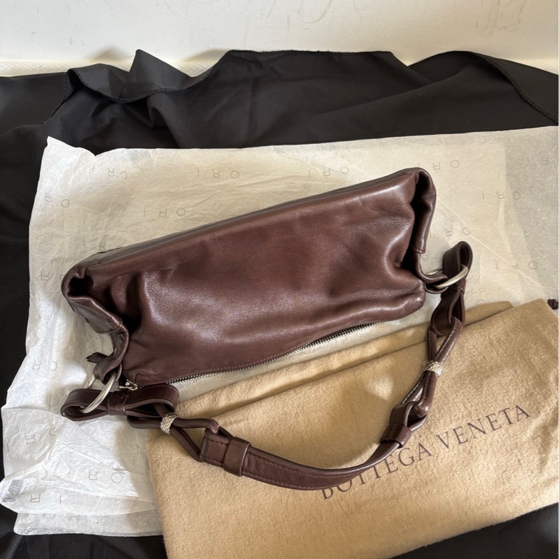 【近新閒置❤️】 bv深棕色烏木色飯盒包 手提包 單肩包-4