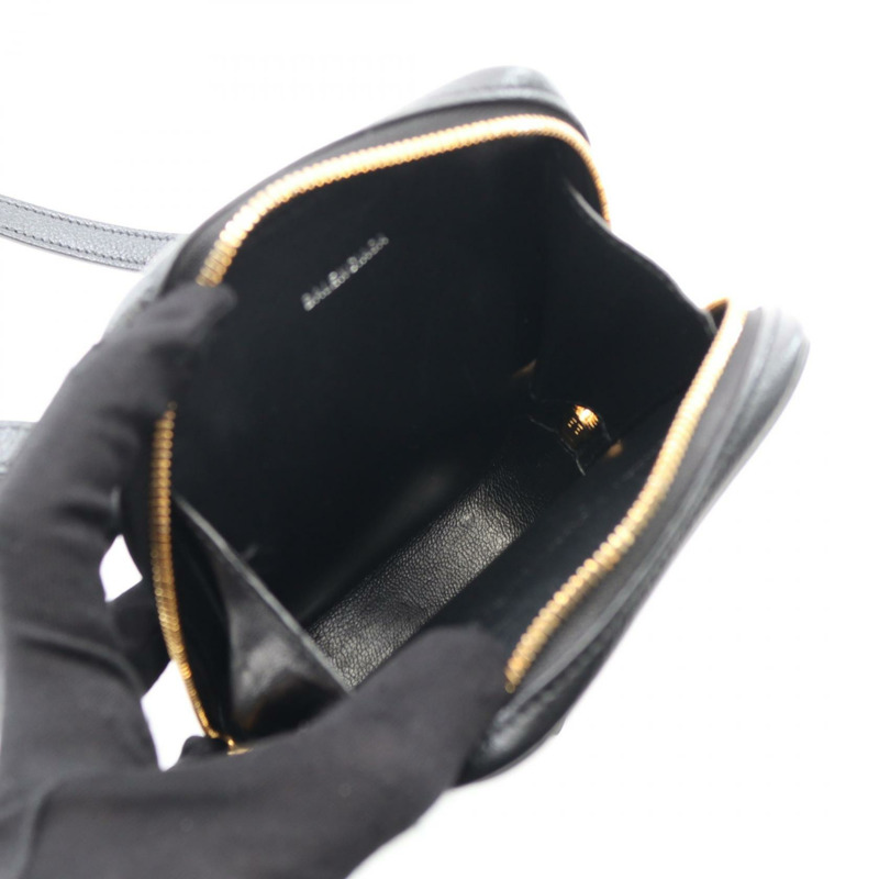 巴黎世家 CASH ZIP 手機包 單肩包 618189 黑色皮革 二手 男女通用-2