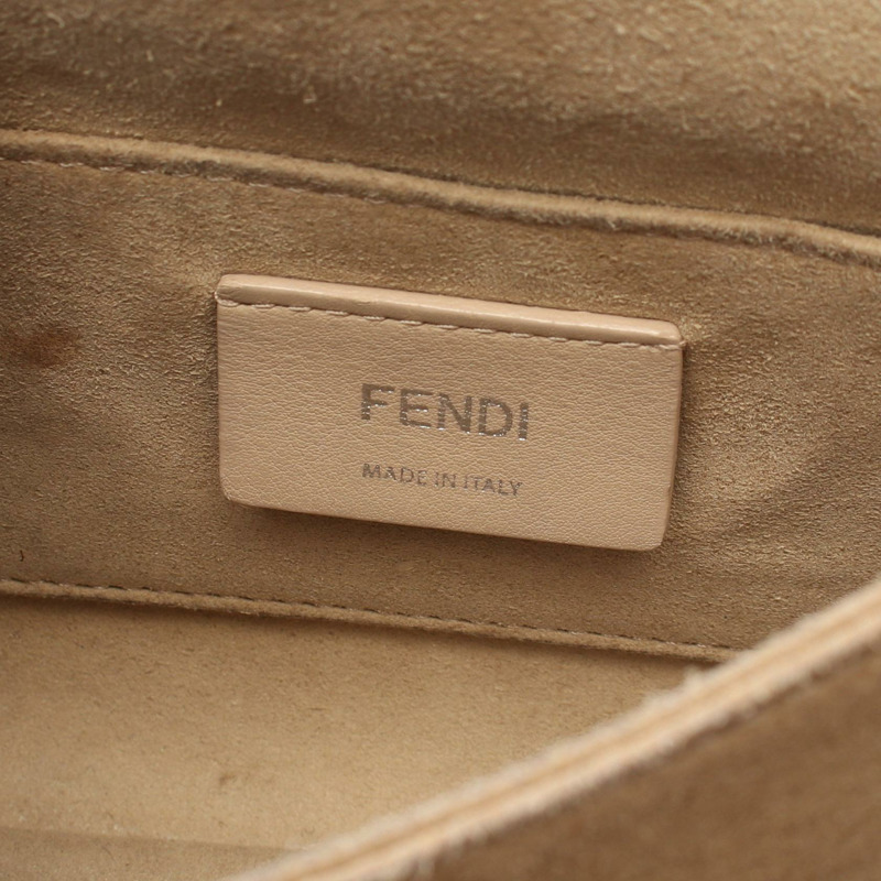 FENDI MINI KAN I 單肩手提包 8M0381 皮革 米色 二手 女士-3