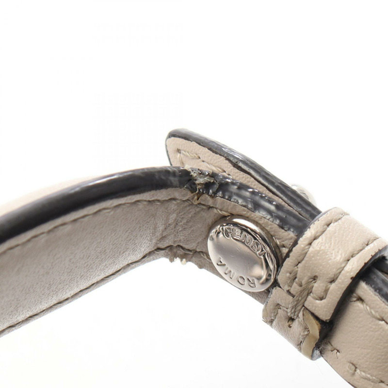 FENDI MINI KAN I 單肩手提包 8M0381 皮革 米色 二手 女士-4