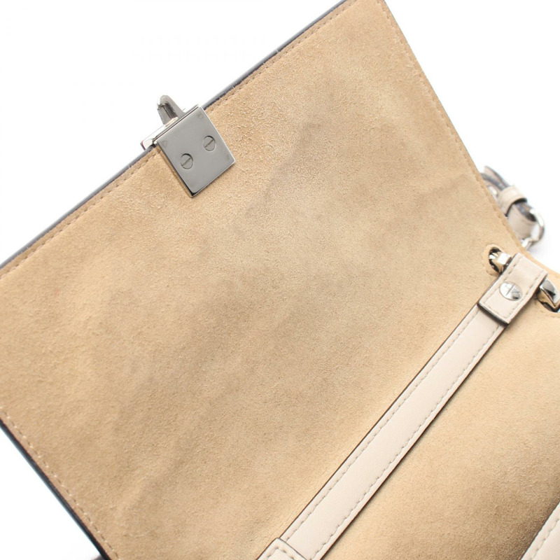 FENDI MINI KAN I 單肩手提包 8M0381 皮革 米色 二手 女士-7