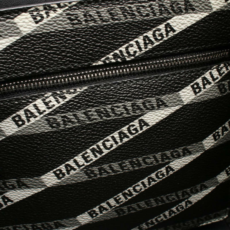 BALENCIAGA EVERYDAY XXS 托特斜背包 551815 帆布 黑灰白 二手-3