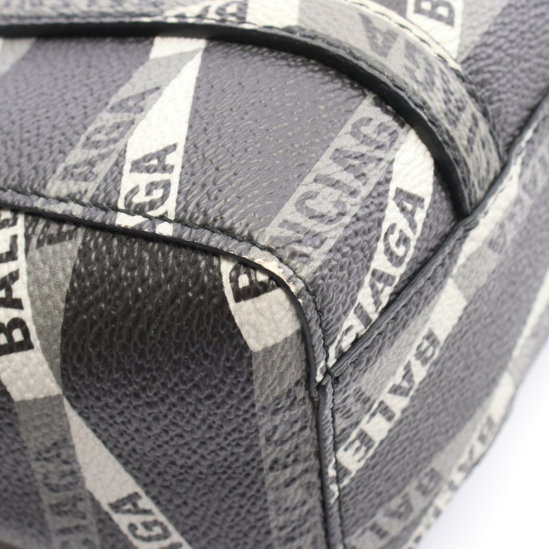 BALENCIAGA EVERYDAY XXS 托特斜背包 551815 帆布 黑灰白 二手-4
