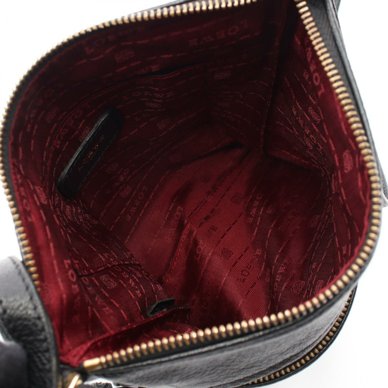 LOEWE Anagram 女士黑色真皮單肩斜背包(二手)-2