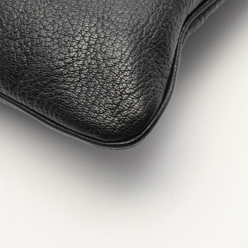 LOEWE Anagram 女士黑色真皮單肩斜背包(二手)-4