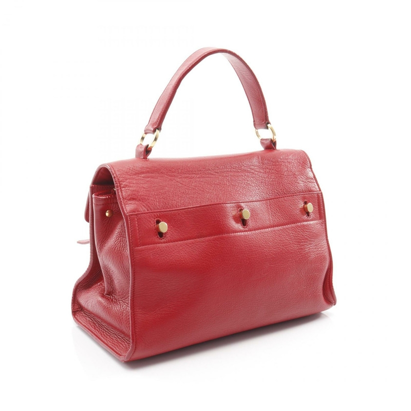 SAINT LAURENT PARIS Muse 斜背包/單肩包,紅色二手皮革款-1