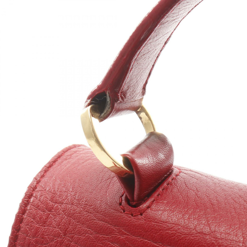 SAINT LAURENT PARIS Muse 斜背包/單肩包,紅色二手皮革款-4