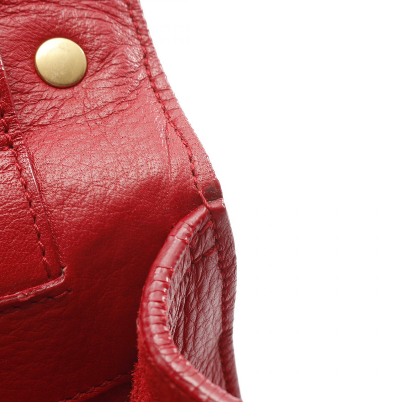 SAINT LAURENT PARIS Muse 斜背包/單肩包,紅色二手皮革款-8