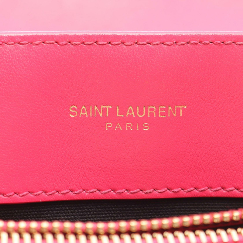 SAINT LAURENT PARIS Lulu 小號鏈條單肩包 494699 皮革 粉紅色 二手 女士-3