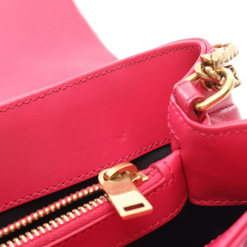 SAINT LAURENT PARIS Lulu 小號鏈條單肩包 494699 皮革 粉紅色 二手 女士-5