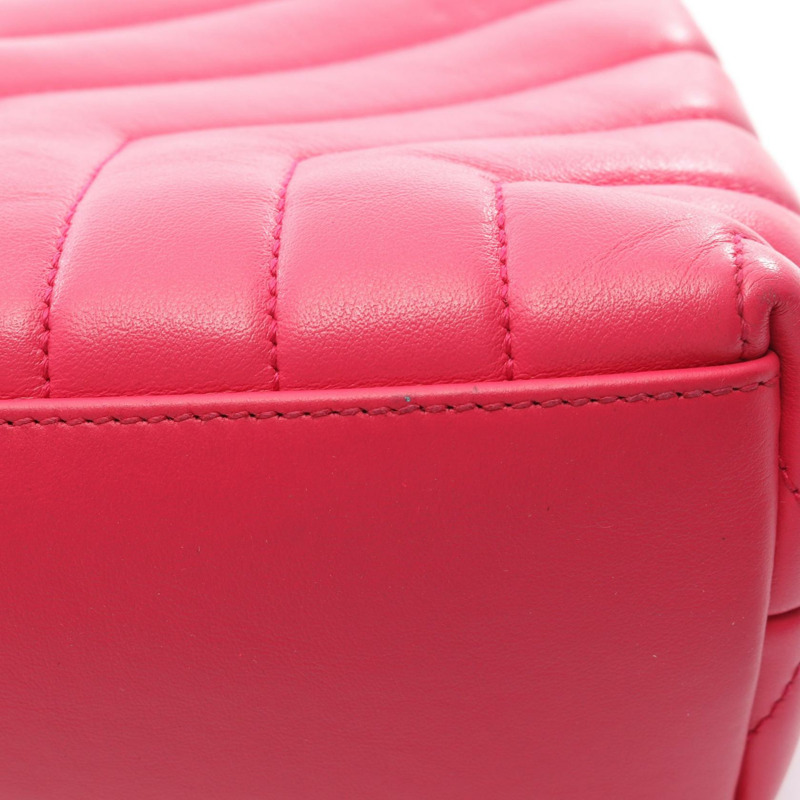 SAINT LAURENT PARIS Lulu 小號鏈條單肩包 494699 皮革 粉紅色 二手 女士-11