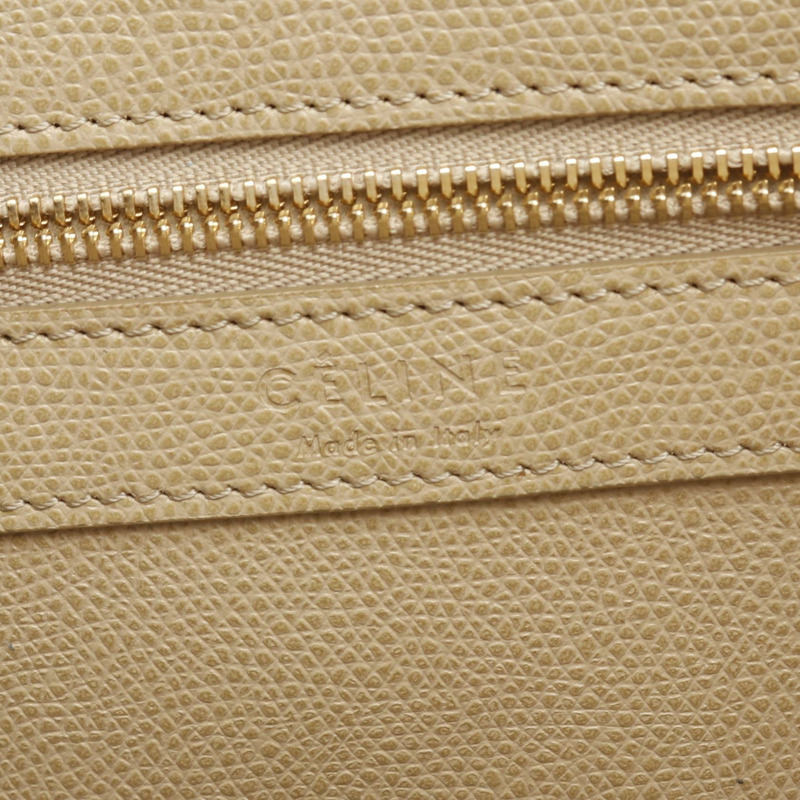 CELINE Vertical 小號 Cabas 手提單肩斜背包 176163 米色皮革-3