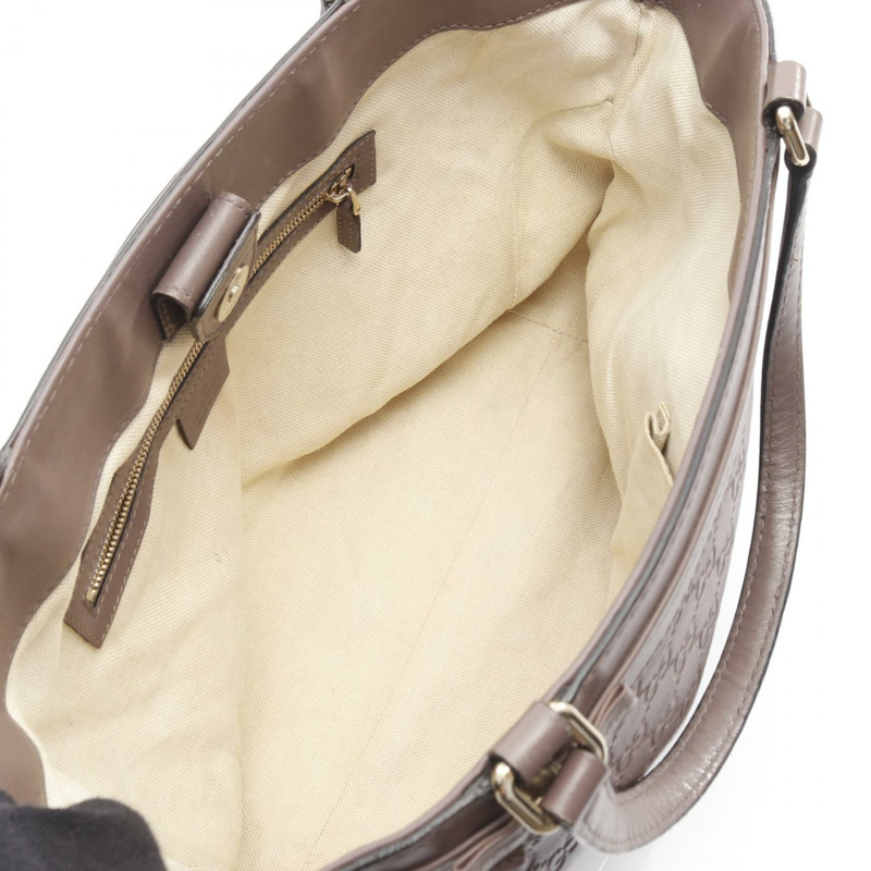 GUCCI Mayfair Guccissima 手提包 257061 皮革 粉紅棕色 二手 女士-2