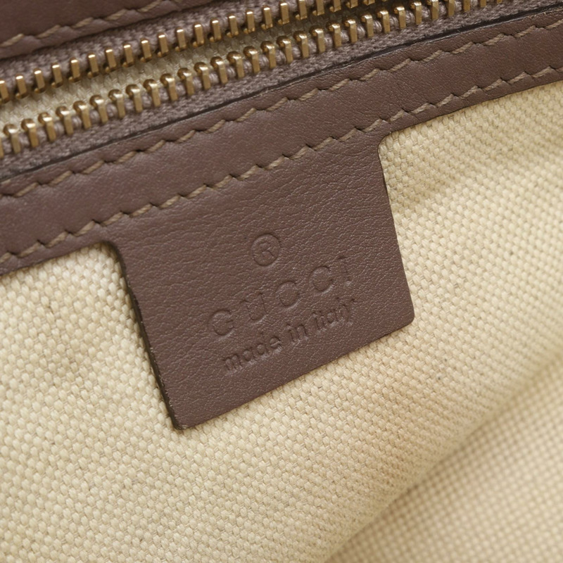 GUCCI Mayfair Guccissima 手提包 257061 皮革 粉紅棕色 二手 女士-3