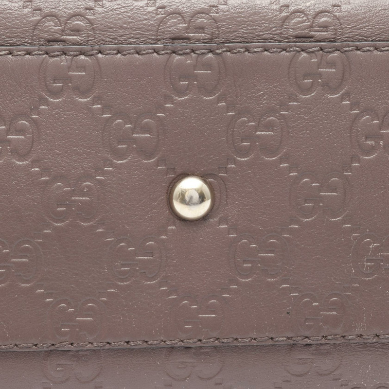 GUCCI Mayfair Guccissima 手提包 257061 皮革 粉紅棕色 二手 女士-8