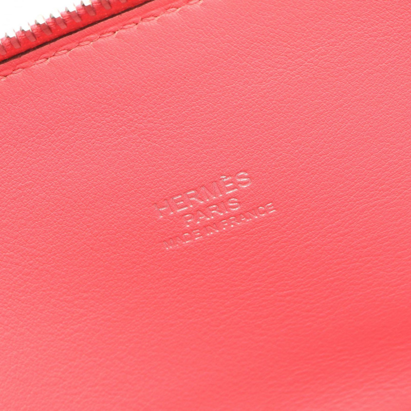 愛馬仕 Bolide27 單肩手提包，Swift 皮革，玫瑰杜鵑色，二手，女士，帶五金配件。-3