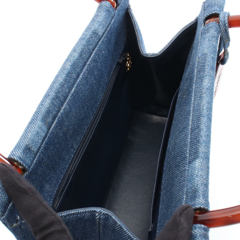 香奈兒女士牛仔藍手提包（二手）-2