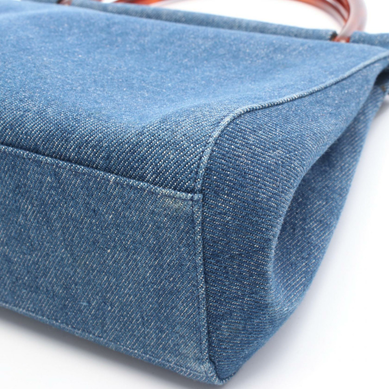 香奈兒女士牛仔藍手提包（二手）-9