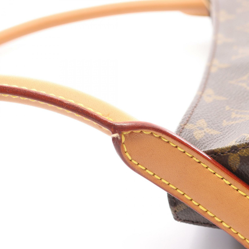 路易威登 Looping MM 單肩包 M51146 Monogram 帆布皮革棕色二手-8