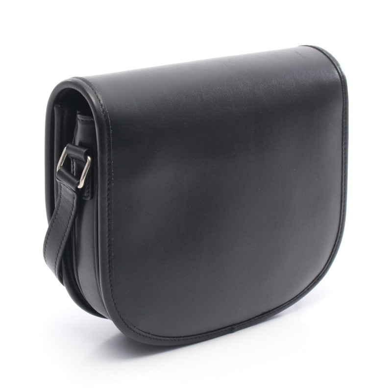 CELINE Triomphe 單肩斜背包 114453FH1.38SI 黑色皮革二手女款-1