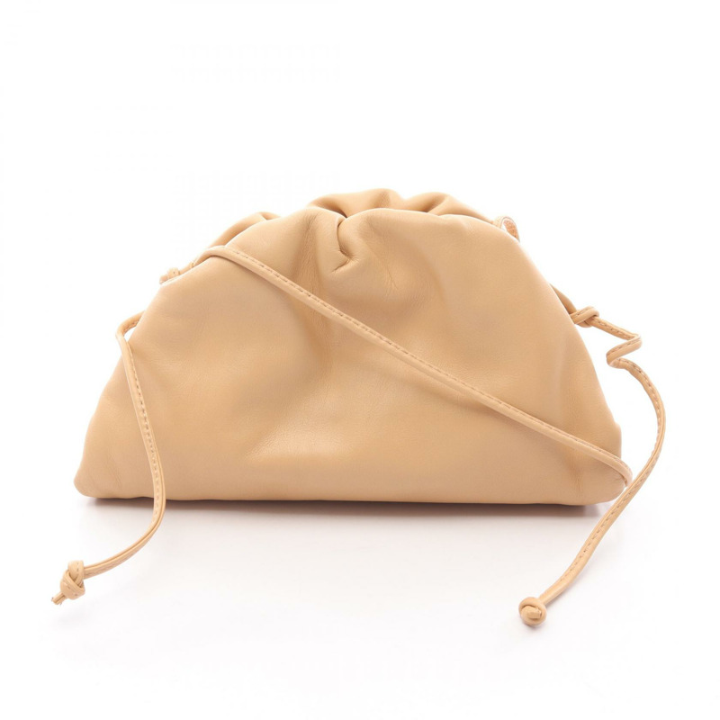 BOTTEGA VENETA 迷你斜背包 58585 皮革 米色 二手-0